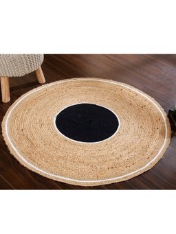 Sashaa World - Sashaa Braided Jute Rug (Black Circle and White Border)