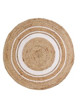 Sashaa World - Sashaa Braided Rug with White Round Pattern