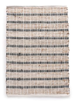 Sashaa World - Jute and Cotton Striped Rug