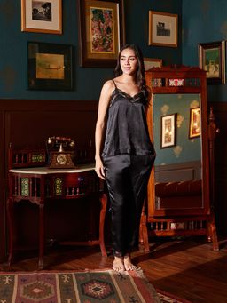 Dusk Attire - Black Smooth Smoke Cami Set