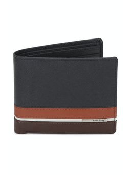 Allen Solly - Men Black Textured Leather Wallet