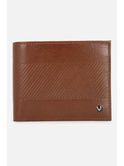Allen Solly - Men Brown Textured Leather Wallet