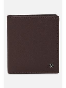 Allen Solly - Men Brown Textured Genuine Leather Wallet