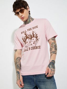 max - Urb_N Printed Pink T-Shirt