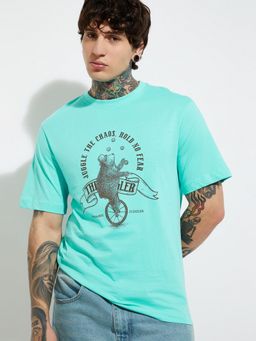 max - Blue Urb_N Printed T-Shirt