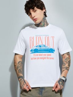 max - Urb_N Printed White T-Shirt