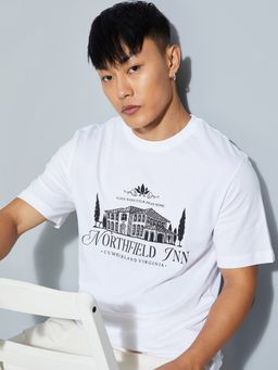 max - Urb_N Printed White T-Shirt