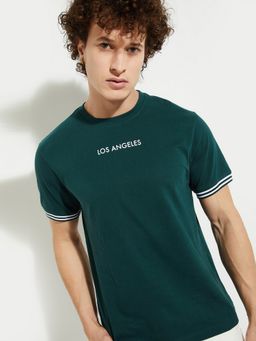 max - Urb_N Printed Green T-Shirt