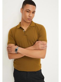 max - Slim Fit Yellow Polo T-Shirt