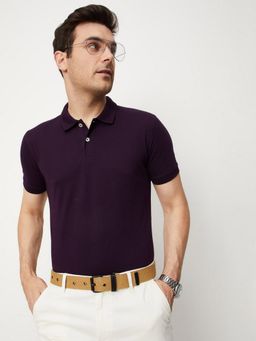 max - Slim Fit Purple Polo T-Shirt