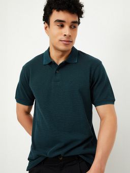 max - Textured Green Polo T-Shirt