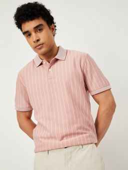 max - Striped Pink Polo T-Shirt
