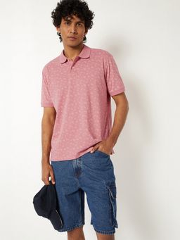max - Printed Pink Polo T-Shirt