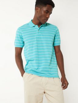 max - Striped Blue Polo T-Shirt