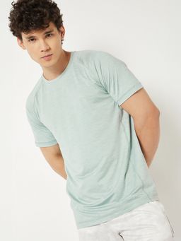 max - Heathered Athleisure Blue T-Shirt