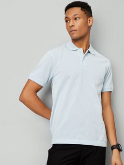 max - Solid Blue Polo T-Shirt