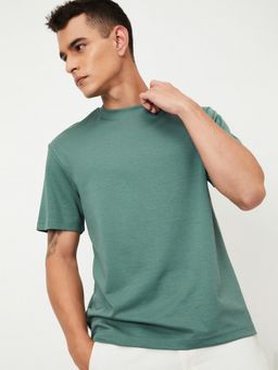 max - Premium Soft Touch Crew Neck Green T-Shirt