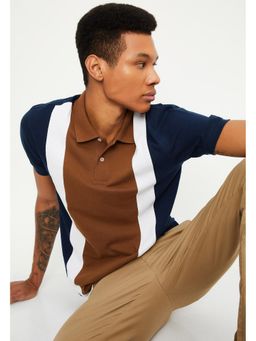 max - Slim Fit Colour blocked Yellow Polo T-Shirt