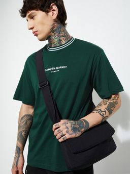 max - Urb_N Printed Relaxed Fit Green T-Shirt