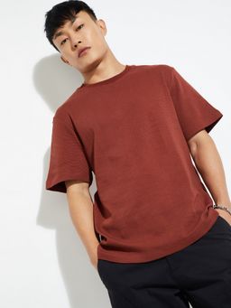 max - Urb_N Textured Rust T-Shirt
