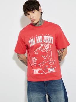 max - Urb_N Tom and Jerry Printed Red T-Shirt