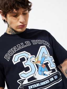 max - Urb_N Donald Duck Print Navy Blue T-Shirt