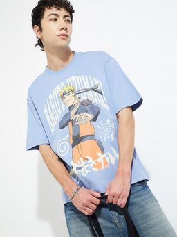 max - Urb_N Naruto Oversized Blue T-Shirt