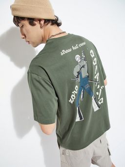 max - Urb_N One Piece Oversized Green T-Shirt