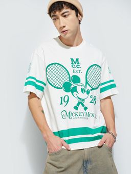 max - Urb_N Mickey Oversized Off White T-Shirt