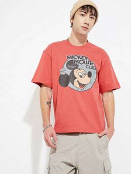max - Urb_N Mickey Oversized Red T-Shirt