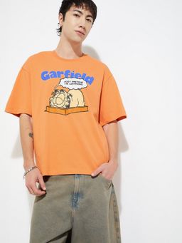 max - Urb_N Garfield Print Orange T-Shirt