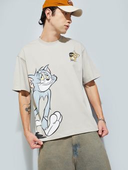 max - Urb_N Tom and Jerry Oversized Grey T-Shirt