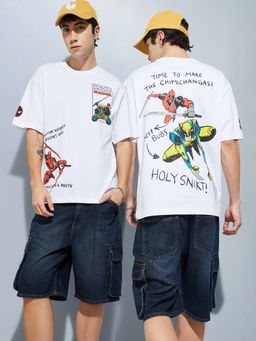 max - Urb_N Deadpool Oversized White T-Shirt