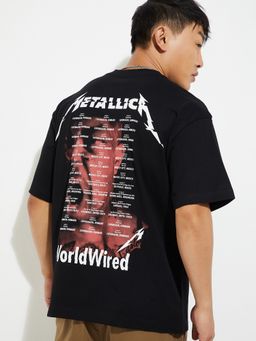 max - Urb_N Metallica Oversized Black T-Shirt