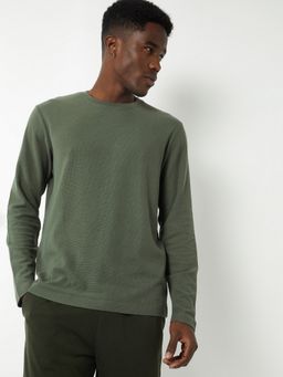 max - Textured Lounge Olive T-Shirt
