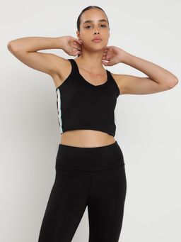 Wear Jukebox - Zen Tank Top with Removable Cups and Built-In Sports Bra for and Women Black