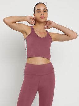 Wear Jukebox - Zen Tank Top with Removable Cups and Built-In Sports Bra for Girls and Women Pink