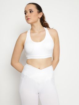 Wear Jukebox - Empower Sports Bra for Girls and Women White