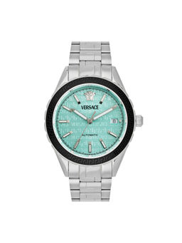 VERSACE - Hellenyium Auto 42 mm Light Blue Dial Men Analog Watch (VEQCA0324) (M)