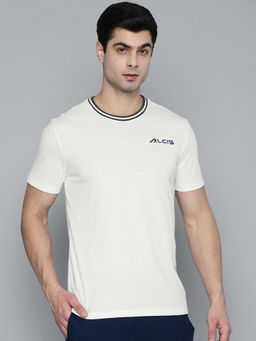 Alcis - Men White Brand Logo T-shirt