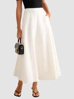 Forever New - White Solid Skirt