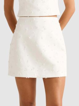 Forever New - White Embellished Skirt