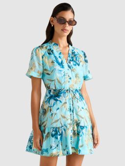 Forever New - Multi-Color Floral Dress with Belt