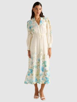 Forever New - Multi-Color Floral Dress with Belt