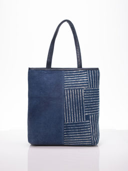 A Big Indian Story - Jaipuri Tote - Navy Blue