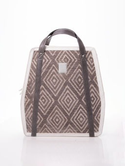 A Big Indian Story - Jaipuri Laptop Tote - White