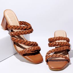 MYRA - Zig Zag Tan Heels