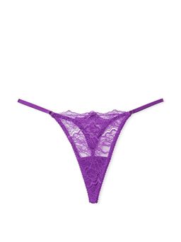 Victoria's Secret - Dream Angels Lace V-string Panty - Purple