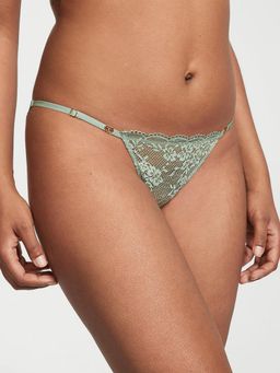 Victoria's Secret - Love Cloud Lace Adjustable String Bikini Panty - Green