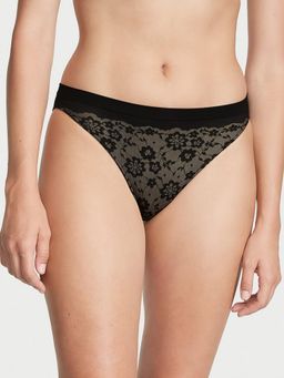 Victoria's Secret - Seamless Posey Lace Bikini Panty - Black